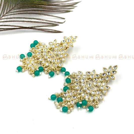 Festive #BKE51 Beautiful Gold Plated Kundan Style Earring