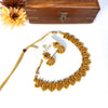 Gold tone designer necklace 208