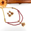 Traditional red attigai necklace J358