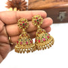 Beautiful multicolour floral designer jhumka J375