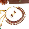 Red stone designer necklace J223