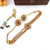 Gold tone designer choker J407
