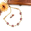 Purple lotus necklace J170