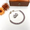 Oxidized purple designer necklace J157