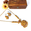 Gold tone haram with devi pendant J210
