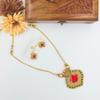 kerala style palaka necklace red J246