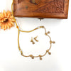 White AD stone necklace AD143