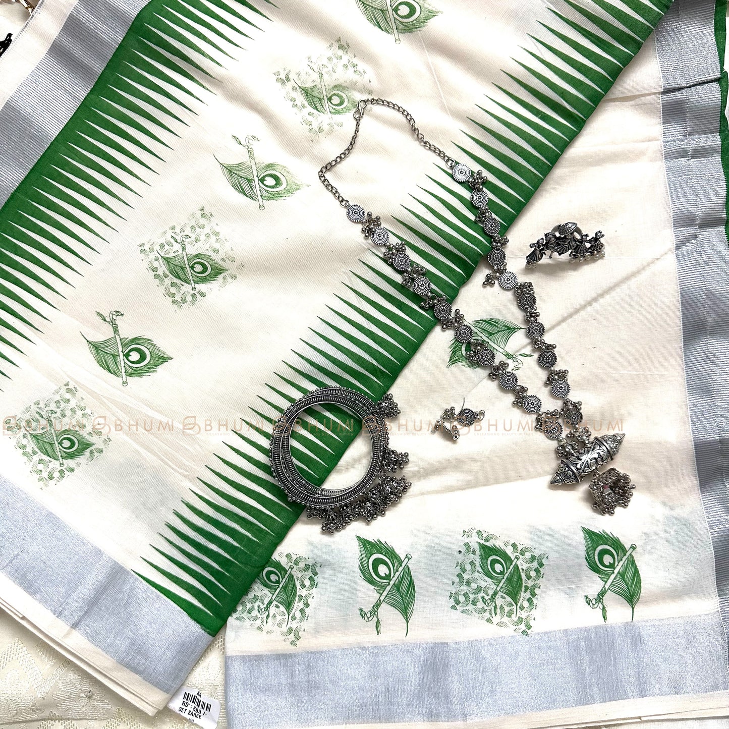 SetSaree Collections #BHS05 Aalila design printed cotton Setsaree