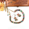 Gold Tone Multi Color Necklace Set J066
