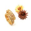 Gold tone designer bangle J125