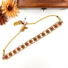 Beautiful gold style red floral designer choker  J103