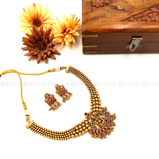 Traditional jewellery #BHTP206 Lakshmi Designer Necklace Set