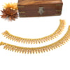 Gold tone kundan style anklet J391
