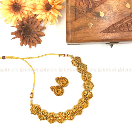 Traditional jewellery #BHTP212 Lakshmi Designer Necklace Set