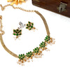 Lotus necklace green J703