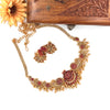 Ruby red designer necklace J460