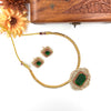 Gold tone Hasli style designer necklace J357