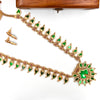 Gold-toned kerala green palaka mala haram J045
