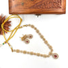 White & red AD stone necklace 135