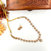 White AD stone floral necklace J141