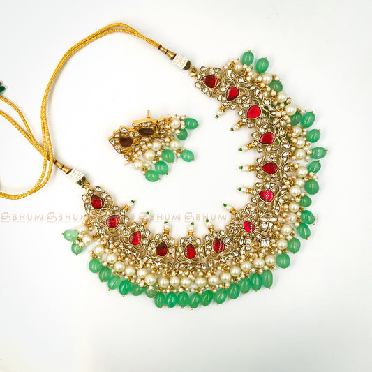 Traditional jewellery #BTLP03 Kundan Jadau Necklace Set (Premium Collections)