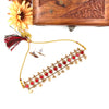 Traditional red heart design enamel palaka chocker  J463