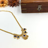 Kerala style gold plated blue palaka necklace 197