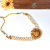 Pearl choker with devi pendant J219