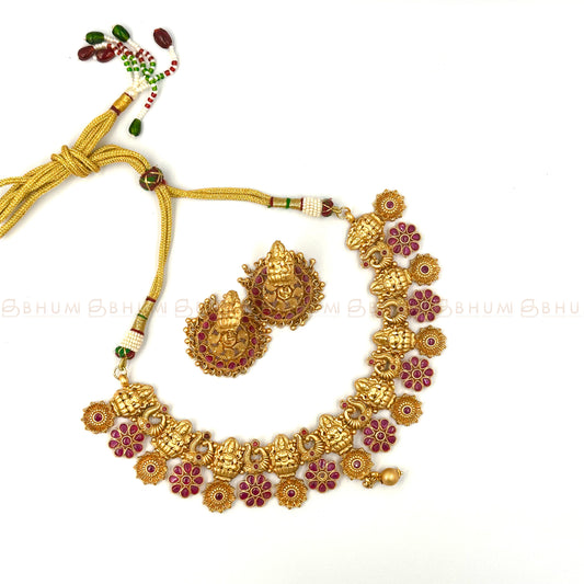 Traditional jewellery #BHTP87 Lakshmi Necklace Set