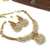Pearl necklace with krishna pendant design J247