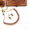 Red stone designer necklace J222