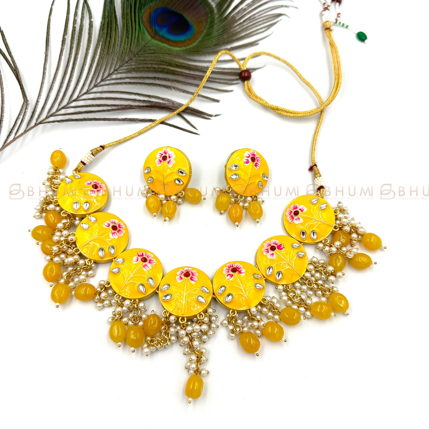 Festive #BKE42 Beautiful Meenakari Designer Necklace