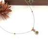 Invisible green pendant necklace J280