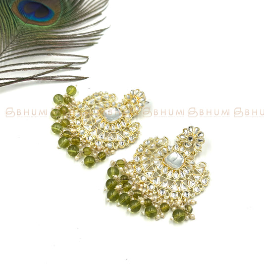 Festive #BFE55 Beautiful Gold Plated Kundan Style Earring