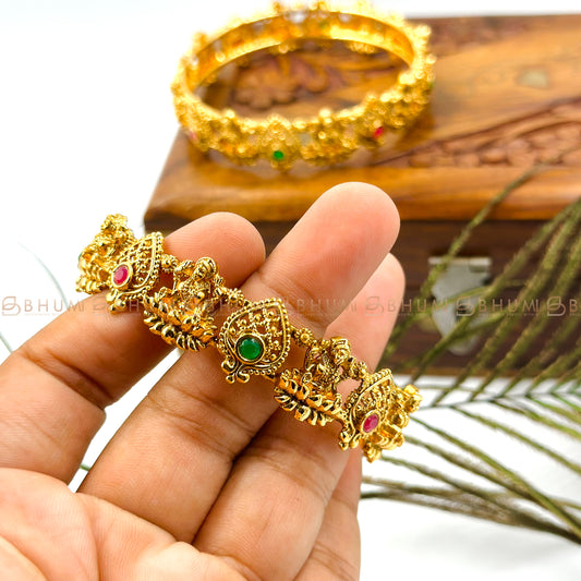 Traditional jewellery #BHTB30 Gold Tone Lakshmi Bangles