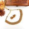 Gold tone designer necklace J702