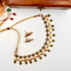 kerala style gold tone green choker J364