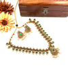 Gold-toned kerala Green palaka mala necklace J044