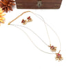 Invisible double layer lotus pendant necklace J289