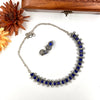 Oxidized blue designer necklace 148