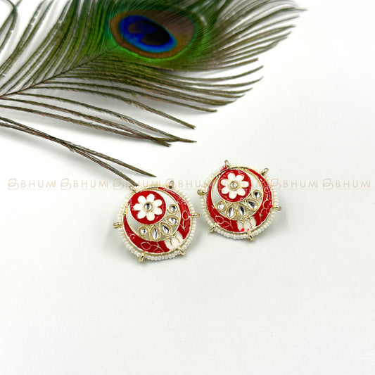 Festive  #BKE01 Beautiful Meenakari Style Stud