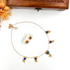 Invisible blue lotus necklace J270