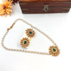 Kerala style gold plated flower design choker 204