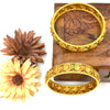 Gold tone multicolour coin devi designer bangle J368 (2 Bangles) size 2.6