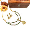 Attigai green stone necklace J049