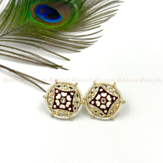 Festive  #BKE02 Beautiful Meenakari Style Stud