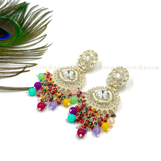 Festive #BKE64 Beautiful Gold Plated Kundan Style Earring