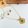 kerala style palaka necklace green J244