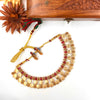 Beautiful gold style red designer coin necklace J116