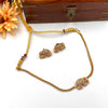 Gold-toned Kerala Style elephant pendant necklace J068